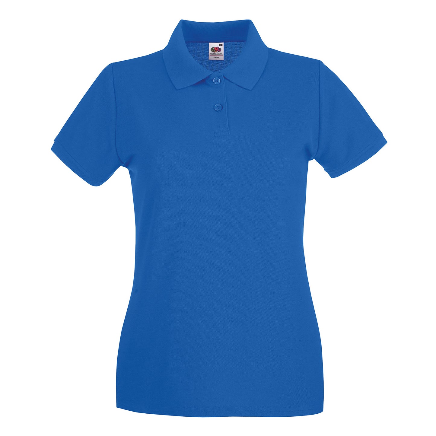 Royal Blue - Front - Fruit of the Loom Womens-Ladies Premium Cotton Pique Lady Fit Polo Shirt