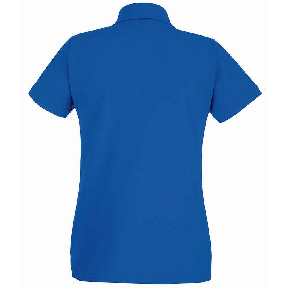 Royal Blue - Back - Fruit of the Loom Womens-Ladies Premium Cotton Pique Lady Fit Polo Shirt