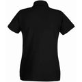 Black - Back - Fruit of the Loom Womens-Ladies Premium Cotton Pique Lady Fit Polo Shirt