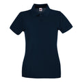 Deep Navy - Front - Fruit of the Loom Womens-Ladies Premium Cotton Pique Lady Fit Polo Shirt