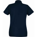 Deep Navy - Back - Fruit of the Loom Womens-Ladies Premium Cotton Pique Lady Fit Polo Shirt
