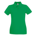 Kelly Green - Front - Fruit of the Loom Womens-Ladies Premium Cotton Pique Lady Fit Polo Shirt