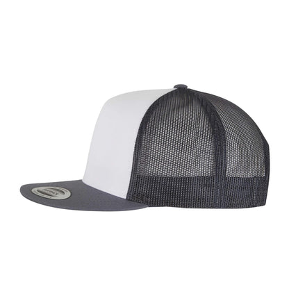 Navy-White-Dark Navy - Front - Flexfit Unisex Adult Contrast Trucker Cap