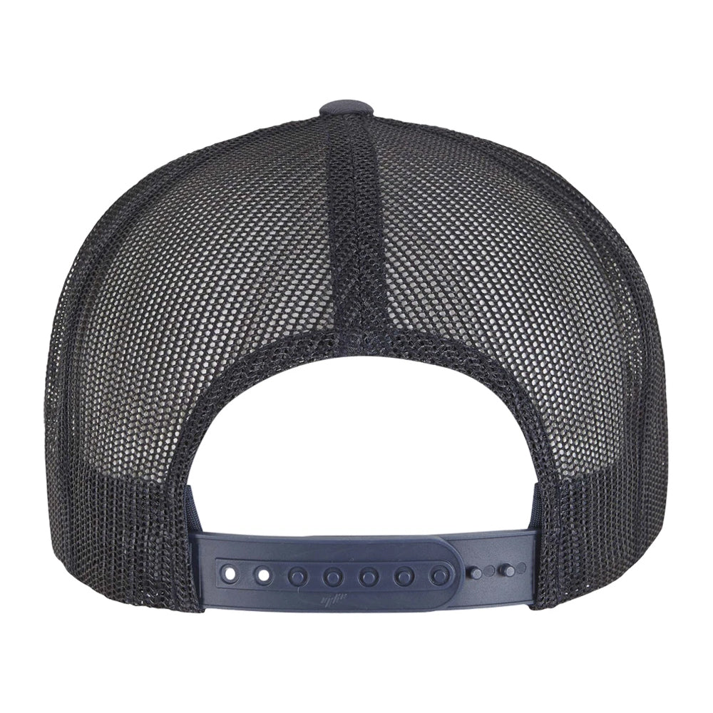 Navy-White-Dark Navy - Back - Flexfit Unisex Adult Contrast Trucker Cap