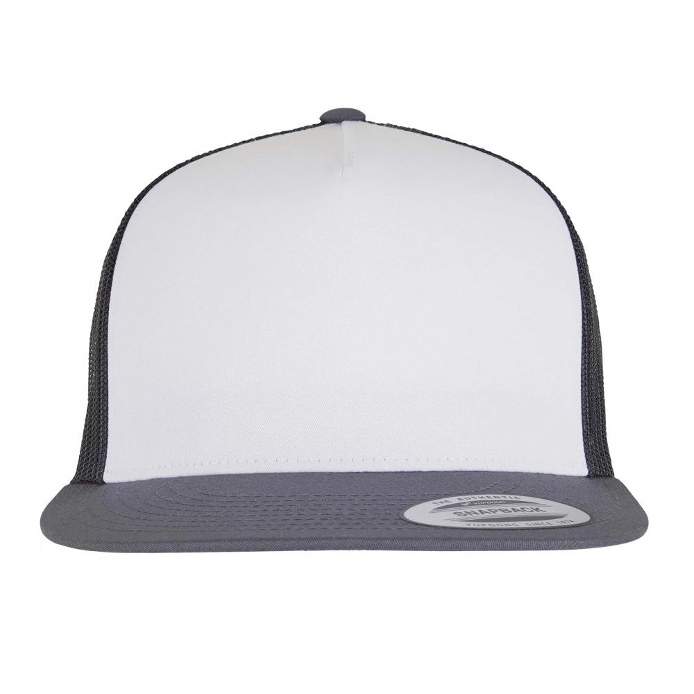 Navy-White-Dark Navy - Side - Flexfit Unisex Adult Contrast Trucker Cap