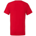 Red - Back - Bella + Canvas Unisex Adult Jersey V Neck T-Shirt