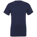 Navy - Front - Bella + Canvas Unisex Adult Jersey V Neck T-Shirt