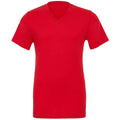 Red - Front - Bella + Canvas Unisex Adult Jersey V Neck T-Shirt