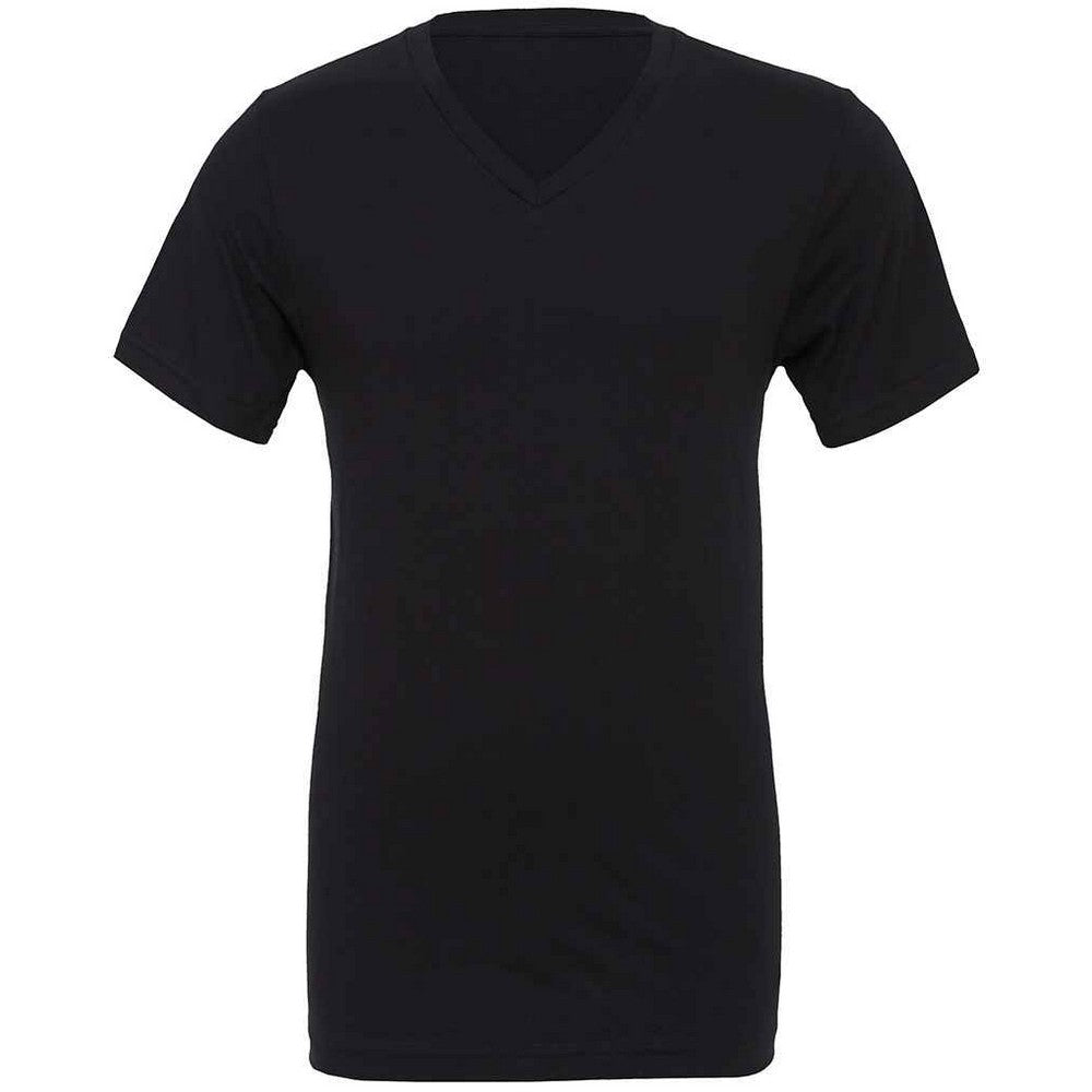 Black - Front - Bella + Canvas Unisex Adult Jersey V Neck T-Shirt