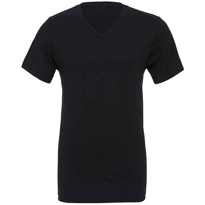 Black - Front - Bella + Canvas Unisex Adult Jersey V Neck T-Shirt