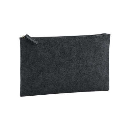 Charcoal Melange - Front - Bagbase Felt Toiletry Bag