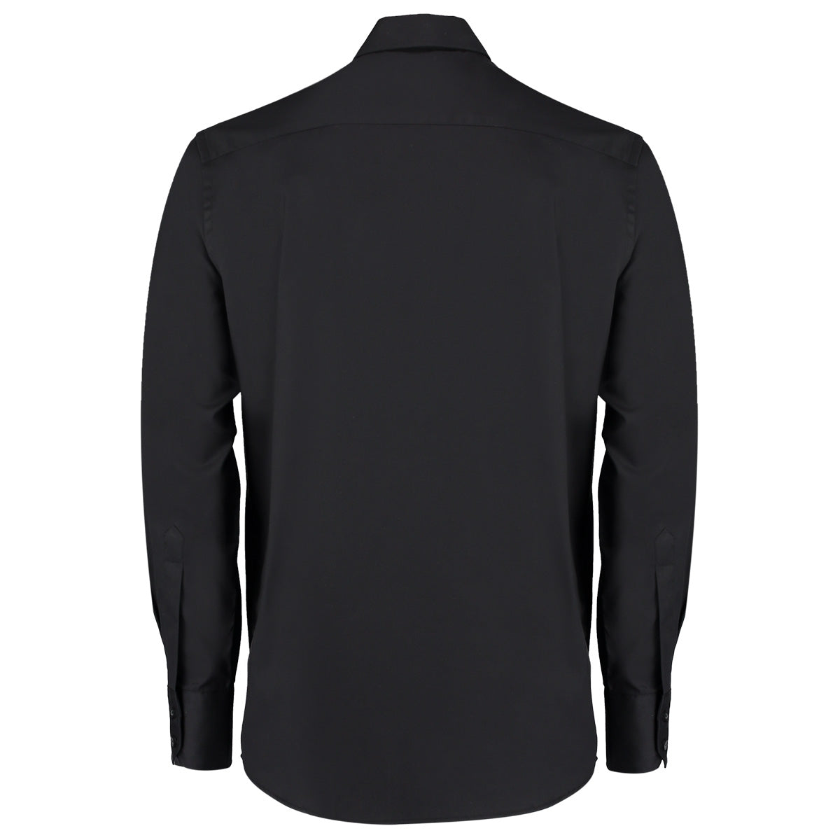 Black - Back - Kustom Kit Mens Oxford Tailored Long-Sleeved Shirt