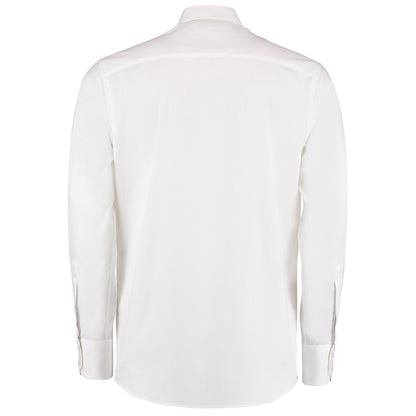 White - Back - Kustom Kit Mens Oxford Tailored Long-Sleeved Shirt