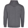 Charcoal-Heather Grey - Back - Awdis Womens-Ladies Varsity Hoodie