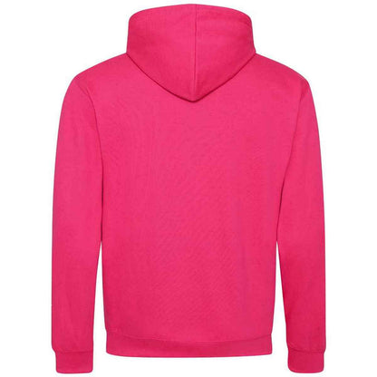 Hot Pink-French Navy - Back - Awdis Womens-Ladies Varsity Hoodie