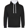 Jet Black-Arctic White - Side - Awdis Womens-Ladies Varsity Hoodie
