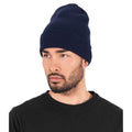 Navy - Side - Flexfit Unisex Adult Heavyweight Beanie
