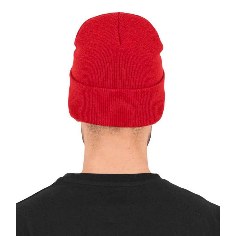 Red - Back - Flexfit Unisex Adult Heavyweight Beanie