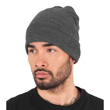Charcoal - Side - Flexfit Unisex Adult Heavyweight Beanie