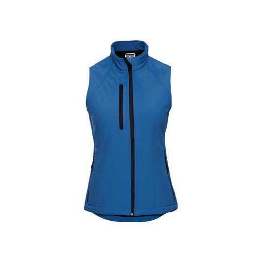 Azure - Front - Russell Womens-Ladies Softshell Gilet