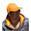 Orange - Back - Result Headwear Unisex Adult Memphis Brushed Cotton Cap