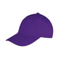 Purple - Front - Result Headwear Unisex Adult Memphis Brushed Cotton Cap