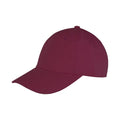Burgundy - Front - Result Headwear Unisex Adult Memphis Brushed Cotton Cap