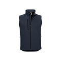 French Navy - Front - Russell Mens Softshell Gilet