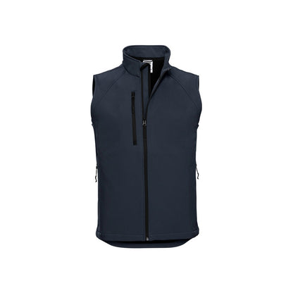 French Navy - Front - Russell Mens Softshell Gilet