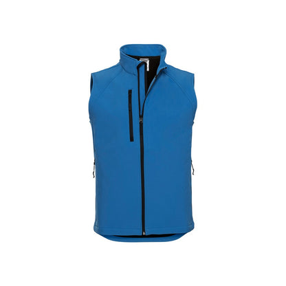 Azure - Front - Russell Mens Softshell Gilet