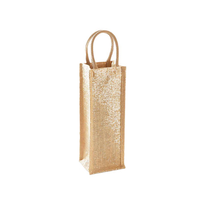 Natural Gold - Front - Westford Mill Shimmer Jute Bottle Bag