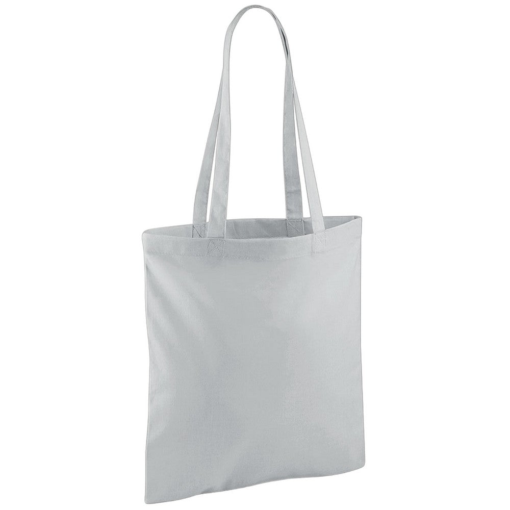 Light Grey - Front - Westford Mill Long Handle Tote Bag