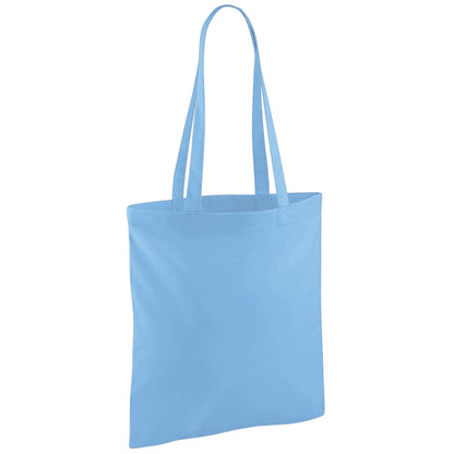 Sky Blue - Front - Westford Mill Long Handle Tote Bag