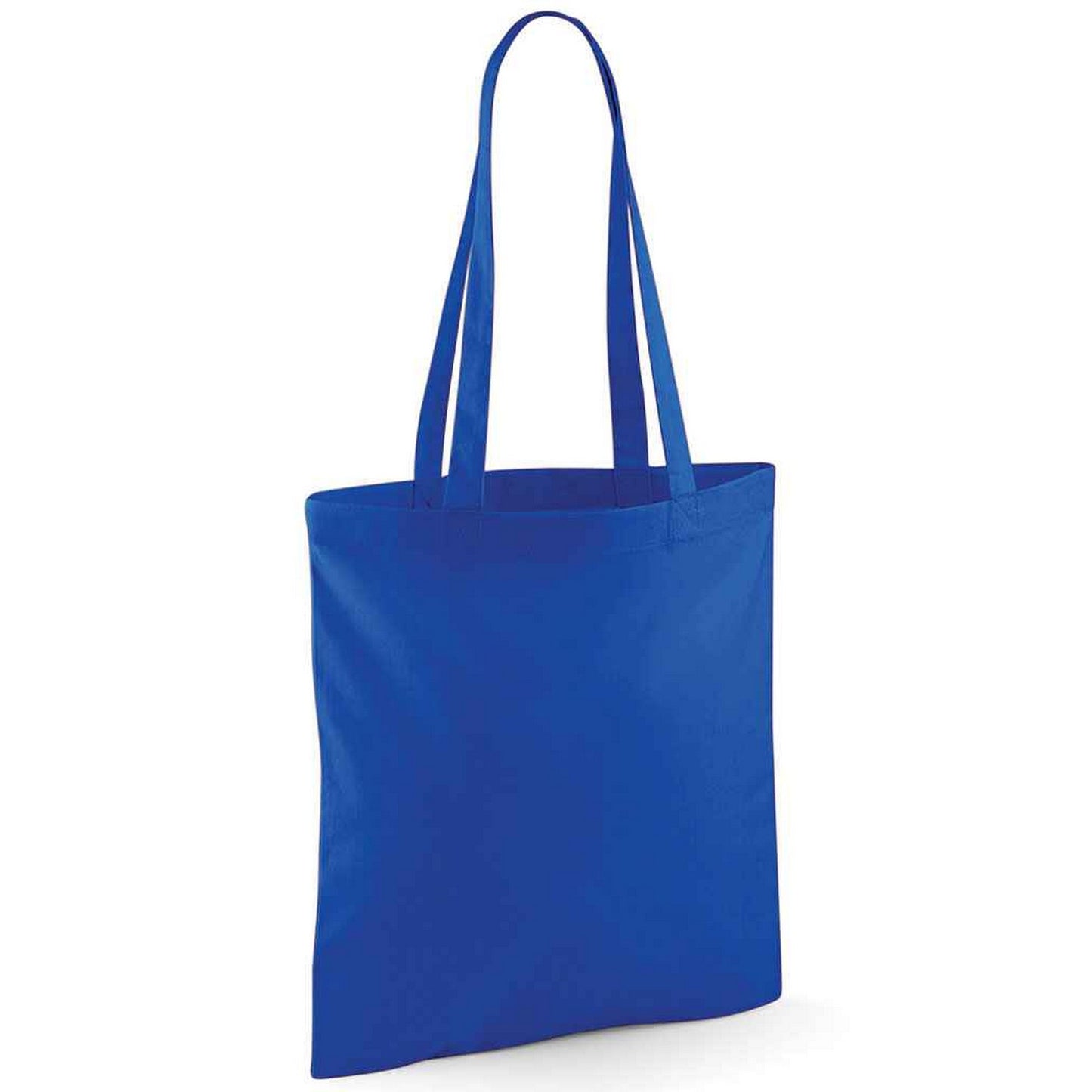 Bright Royal Blue - Front - Westford Mill Long Handle Tote Bag