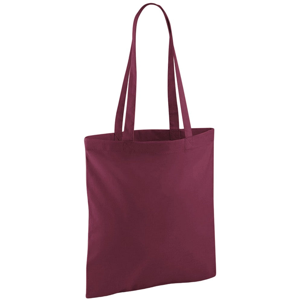 Burgundy - Front - Westford Mill Long Handle Tote Bag