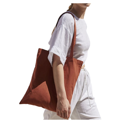 Orange Rust - Back - Westford Mill Long Handle Tote Bag
