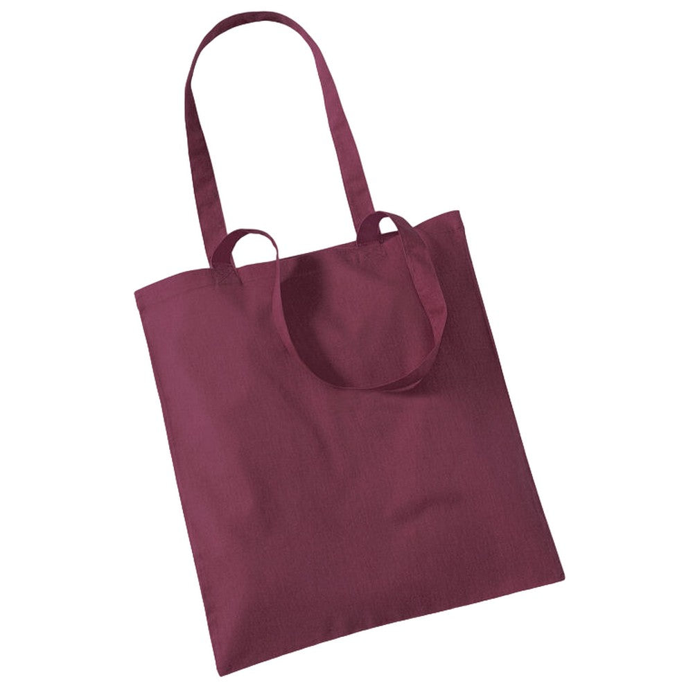 Burgundy - Back - Westford Mill Long Handle Tote Bag