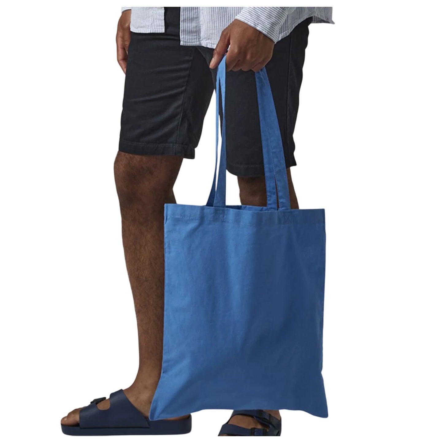 Sapphire Blue - Back - Westford Mill Long Handle Tote Bag