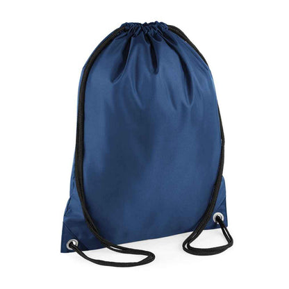 Navy - Front - Bagbase Budget Drawstring Bag