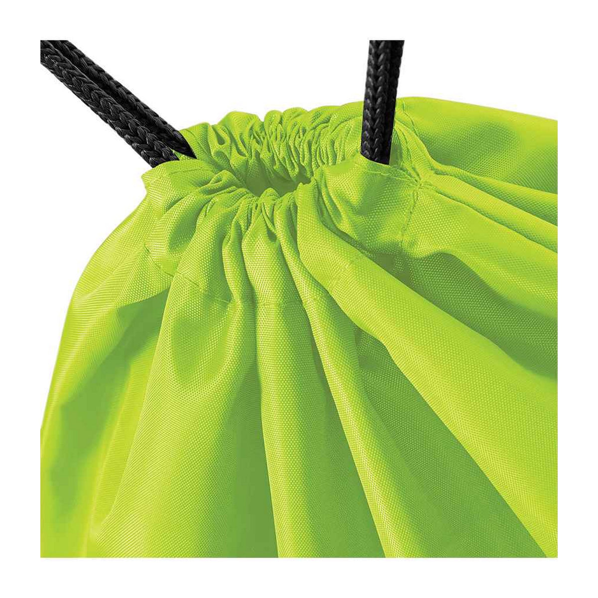 Lime - Back - Bagbase Budget Drawstring Bag