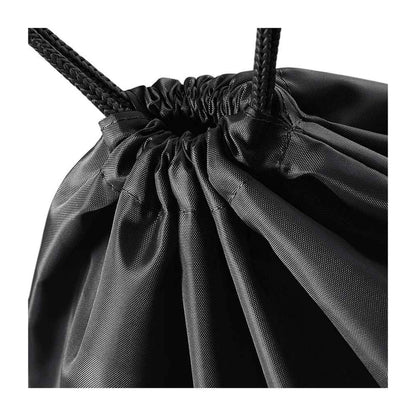 Black - Back - Bagbase Budget Drawstring Bag