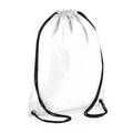 White - Front - Bagbase Budget Drawstring Bag