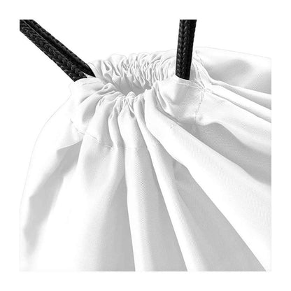 White - Back - Bagbase Budget Drawstring Bag