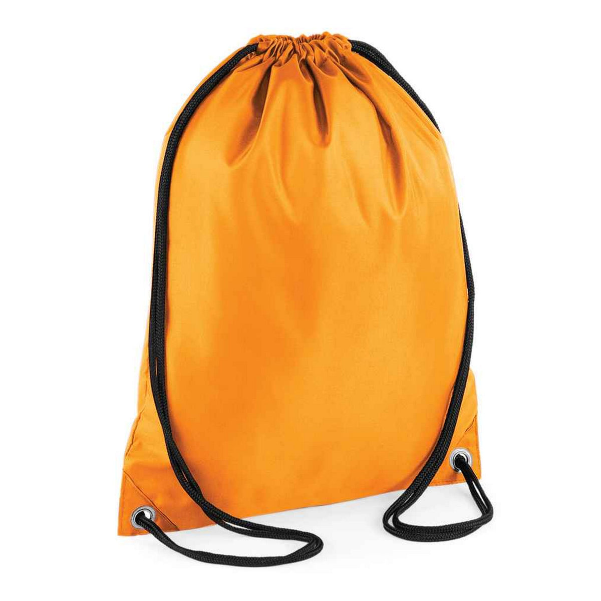 Orange - Front - Bagbase Budget Drawstring Bag