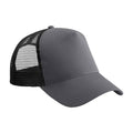 Graphite Grey-Black - Front - Beechfield Unisex Adult Snapback Trucker Cap