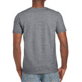 Graphite Heather - Back - Gildan Unisex Adult Ringspun Cotton Soft Touch T-Shirt