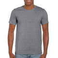 Graphite Heather - Side - Gildan Unisex Adult Ringspun Cotton Soft Touch T-Shirt