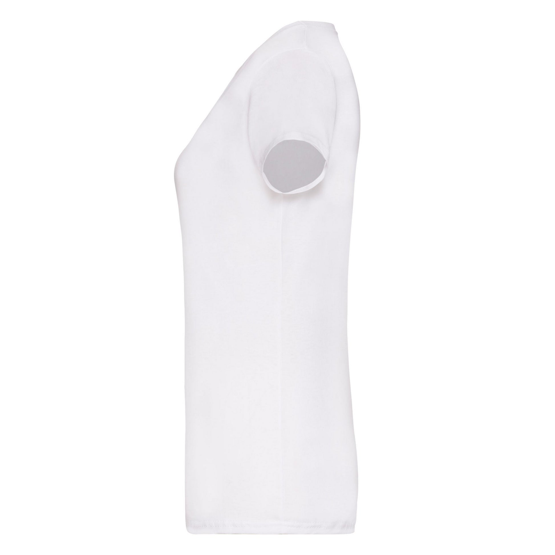 White - Lifestyle - Fruit Of The Loom Womens-Ladies V Neck Lady Fit T-Shirt