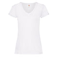 White - Front - Fruit of the Loom Womens-Ladies V Neck Lady Fit T-Shirt