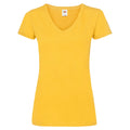 Sunflower - Front - Fruit of the Loom Womens-Ladies V Neck Lady Fit T-Shirt